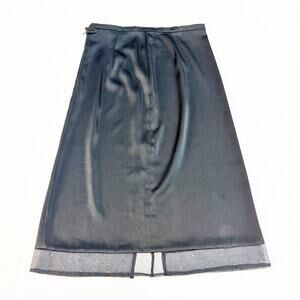 Dream Italy Black Pencil Skirt Studded Hem Size 42 EUR